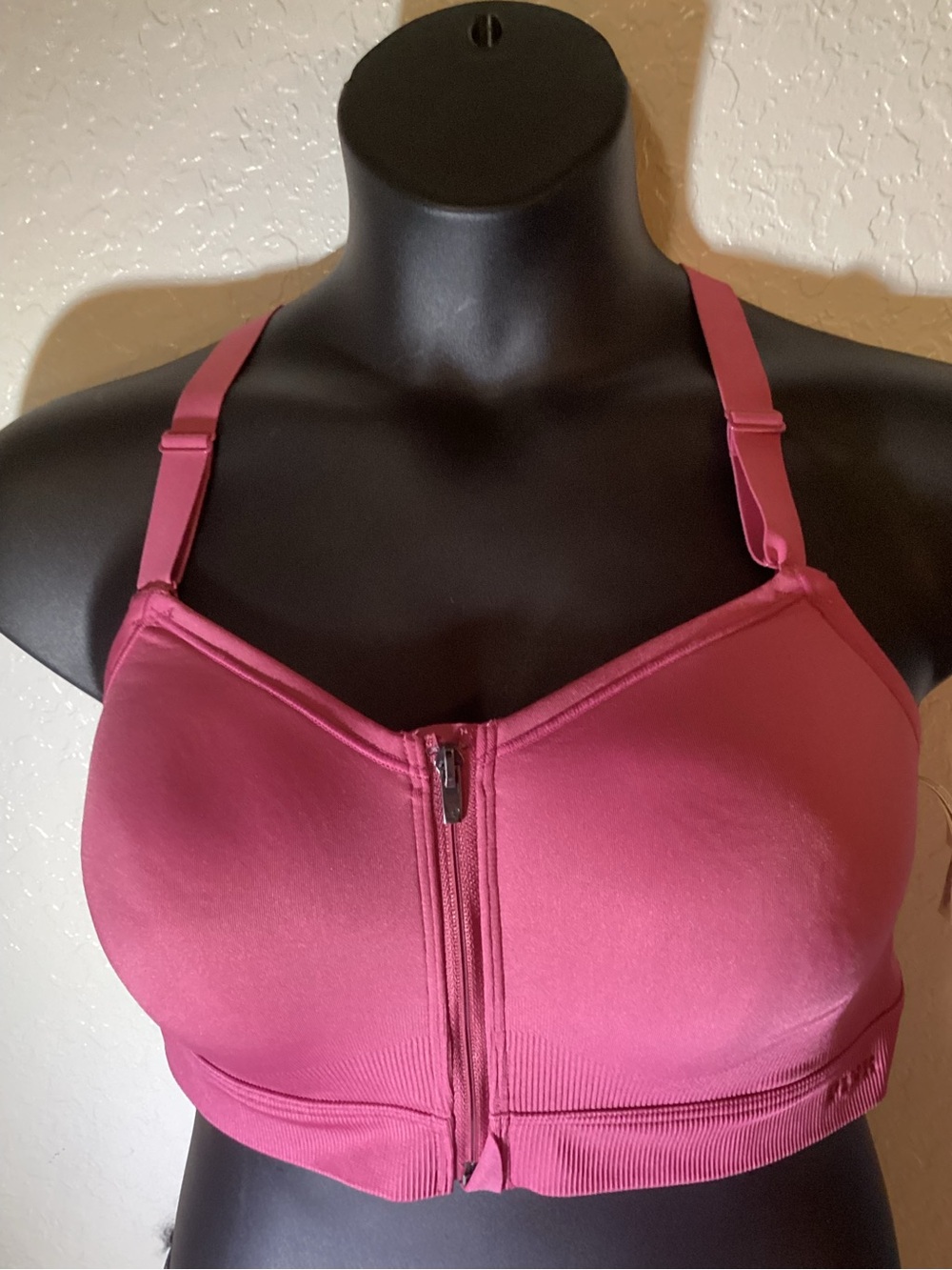 PINK Victoria's Secret Front-Zip Magenta Sports Bra